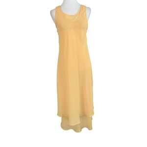 Apart Impressions Yellow Maxi Dress Layered. Flowy, Garden Party